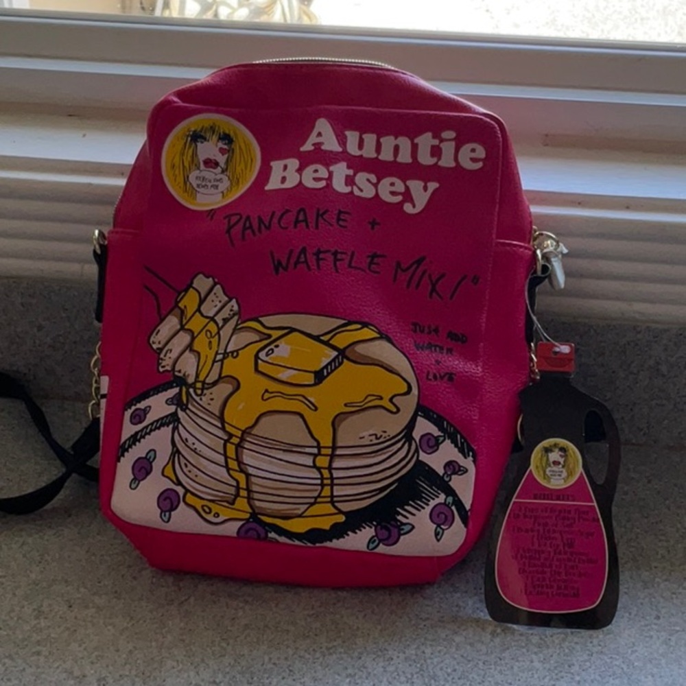 Betsey Johnson Pink Pancake Crossbody Bag